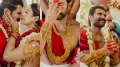 Rashmika Mandanna may have walked in glowing like a goddess, but we need a serious moment for Vijay Deverakonda, because that groom did not come to play