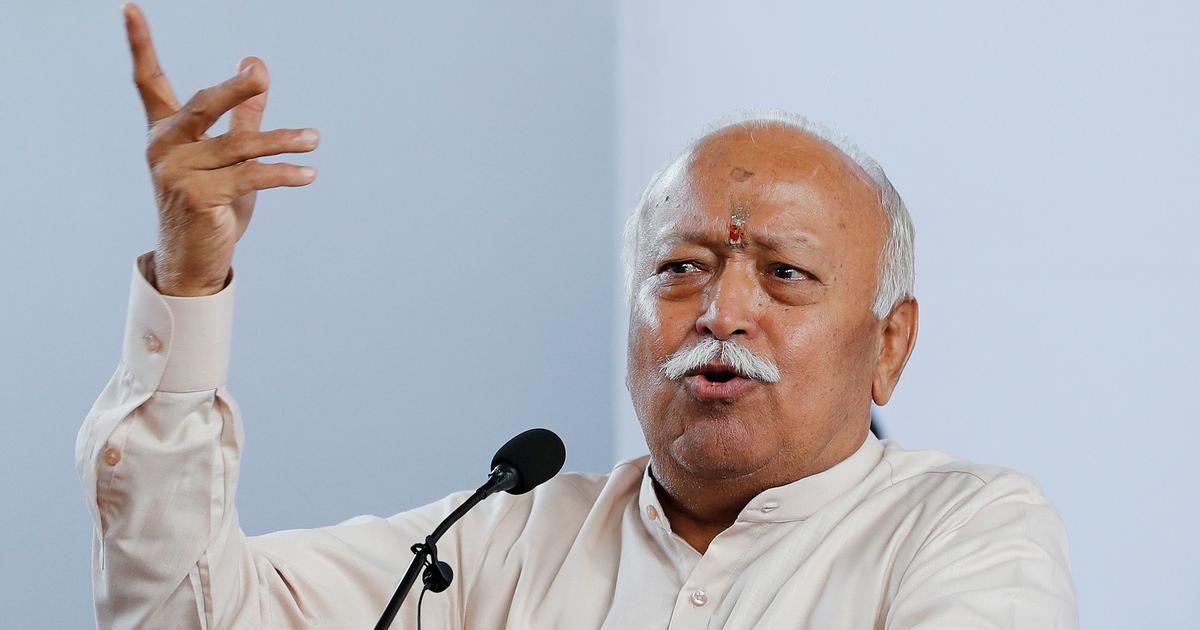 Rashtriya Swayamsevak Sangh chief Mohan Bhagwat on Tuesday said that the organisation's vision of a “Hindu Rashtra” was neither against anyone nor meant to exclude any community, The Indian Express reported. “When we talk about Hindu Rashtra, questions are raised,” the newspaper quoted Bhagwat as saying. “When we say Hindu Rashtra, we do not mean we are going to leave out anyone…or we are opposed to anyone. The Sangh is not like that.”