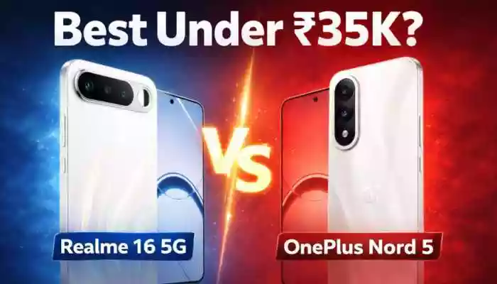 <strong>Realme 16 5G Vs OnePlus Nord 5 Price In India: </strong>The Realme 16 5G focuses on battery, durability, and software support