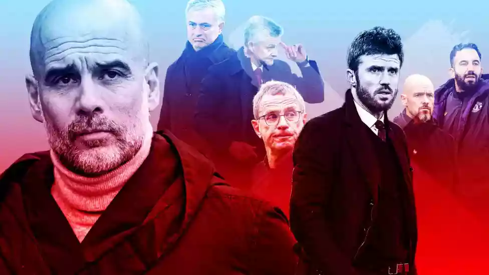 When Pep Guardiola steps out at Old Trafford for the 198th Manchester derby on Saturday, he will be taking on a sixth different United boss as he approaches a