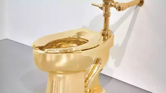 A gold toilet that fetched $12.1m (£9.3m) at auction was bought by Ripley's Believe It or Not!, after its first casting was stolen from Blenheim Palace in