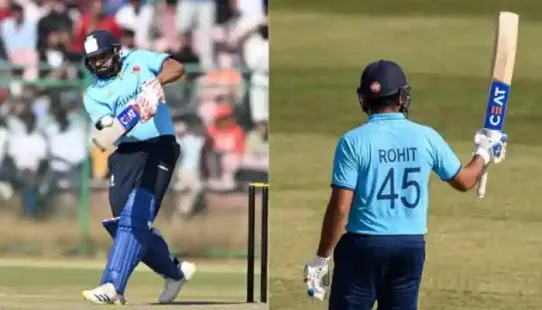 Veteran India batter Rohit Sharma marked his return to domestic one-day cricket in emphatic fashion, smashing a scintillating century in the Vijay Hazare