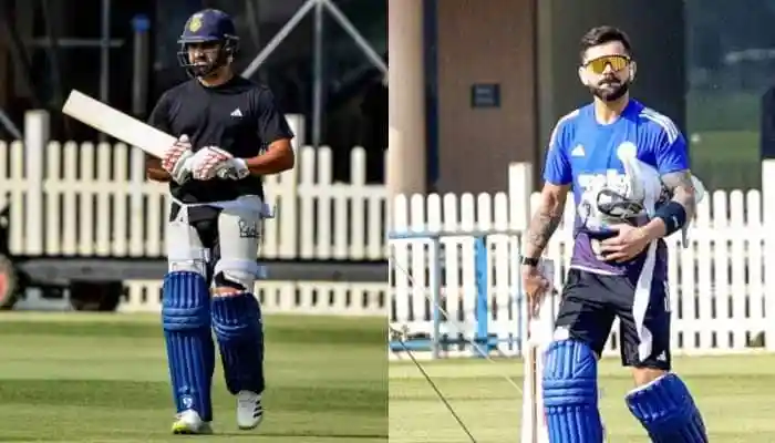 The duo was seen putting in serious effort in the nets just days before India's next assignment in the 50-over format. Virat Kohli and Rohit Sharma kicked off