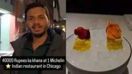 An Indian content creator has set social media abuzz after sharing a video of his dining experience at a one Michelin star Indian restaurant in Chicago