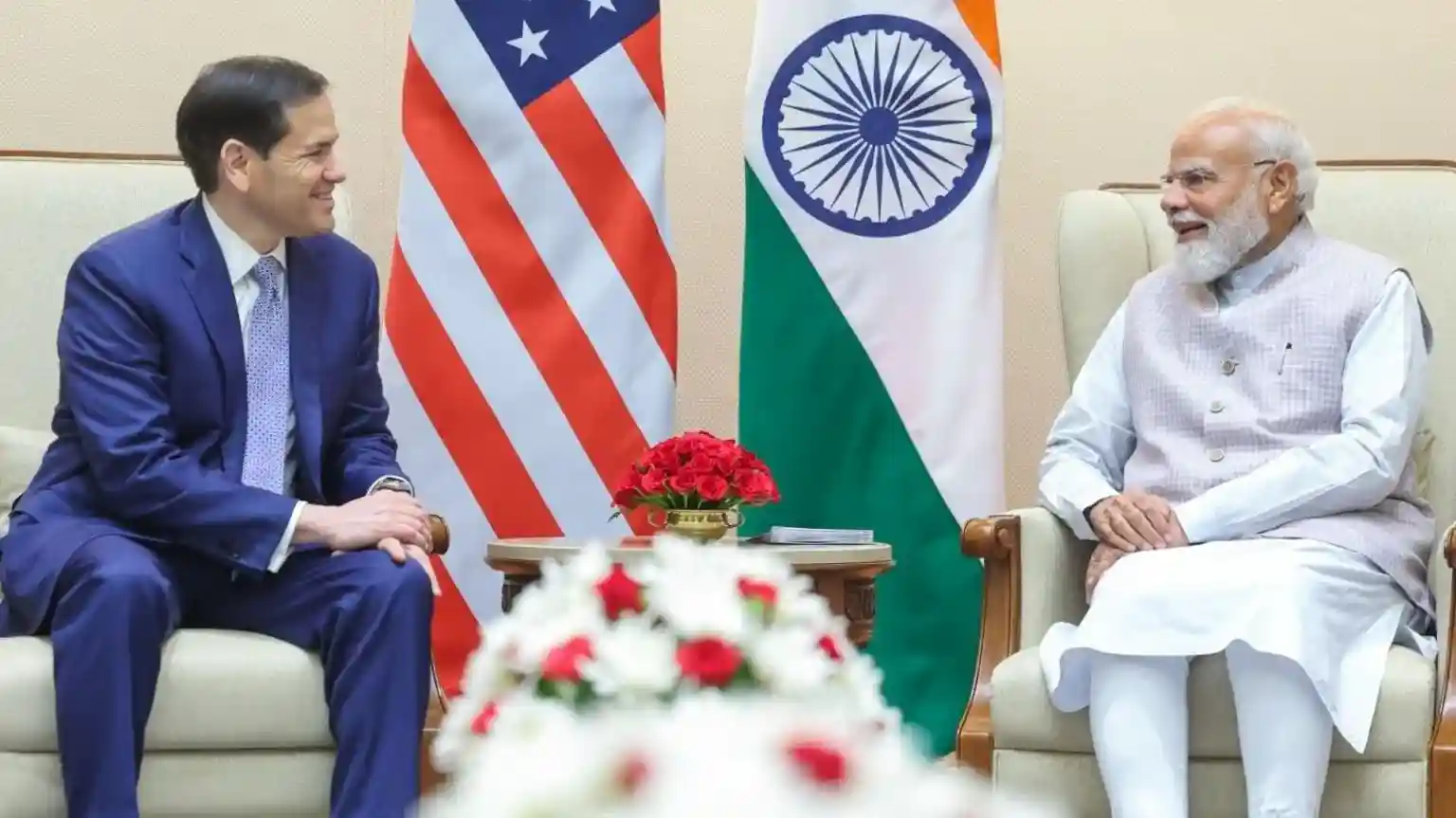 US Secretary of State Marco Rubio has held talks with Indian Prime Minister Narendra Modi in Delhi as part of a four-day visit to the country