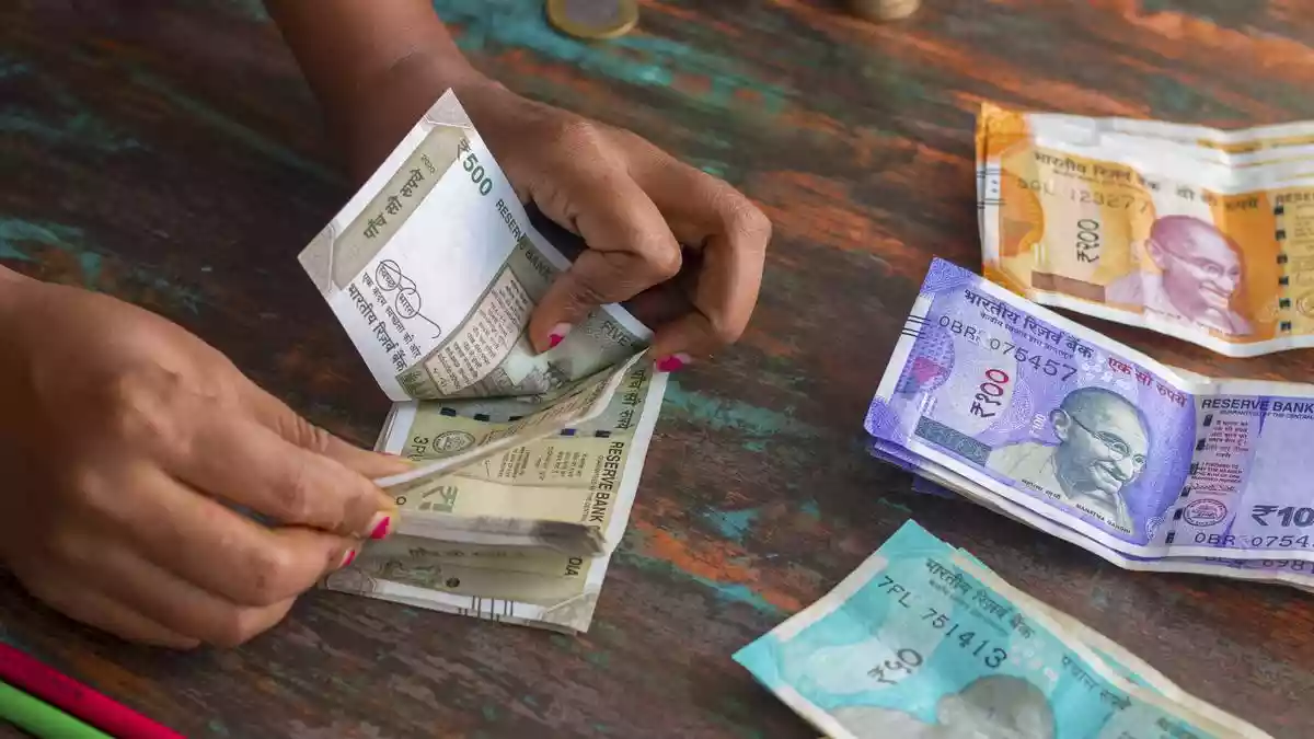 Rupee falls 17 paise to 90