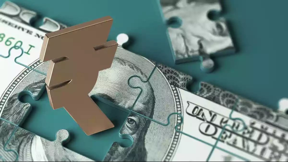 Rupee falls 25 paise to close at 94