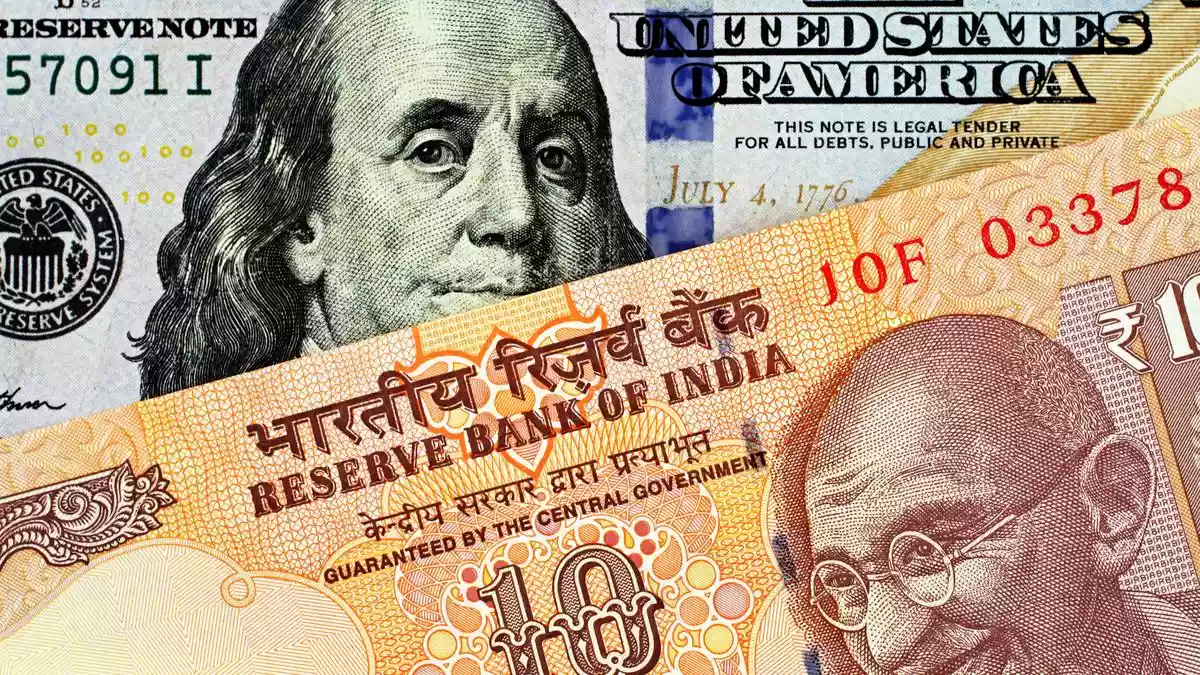 Rupee falls 6 paise to 90