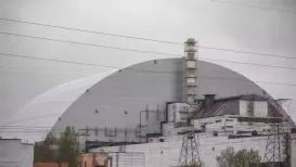A Russian drone struck ​a storage facility for spent nuclear ‌fuel near Ukraine’s disused Chornobyl power ​plant, Ukrainian officials said ⁠on Sunday