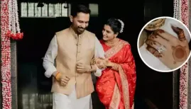 <strong>Samantha Ruth Prabhu and Raj Nidimoru's</strong> temple wedding has gone viral, with the actress's custom, portrait-cut diamond ring