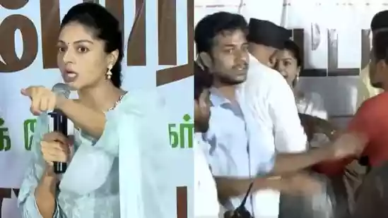 HomeNext<h4>What does student protest have to do with Jana Nayagan? Sanam Shetty booed, called ‘joker’ for bringing up Vijay's