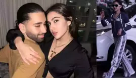 Sara Ali Khan was spotted at the airport in a sporty athleisure look, smiling for the paparazzi and appearing unfazed amid the ongoing social media controversy