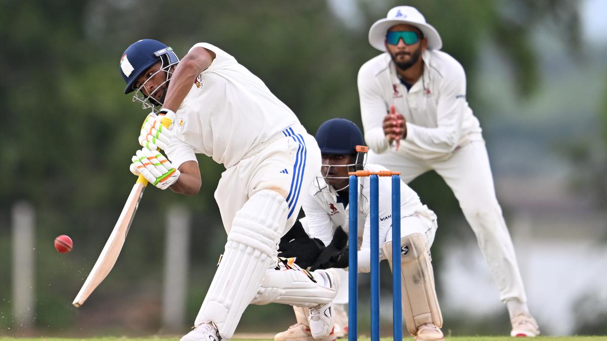 Sarfaraz Khan kickstarted the new domestic season in authoritative fashion, smashing a brilliant century (138 retd. hurt, 114b, 10x4, 6x6) to power Mumbai to a commanding 367 for five against TNCA XI on the opening day of the first round of the All India Buchi Babu tournament match at the Gojan College ground here on Monday.