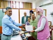 Rajinder Gupta of AAP and Sat Paul Sharma of BJP took their oath as Rajya Sabha Members of Parliament. Vice President C P Radhakrishnan administered the oath