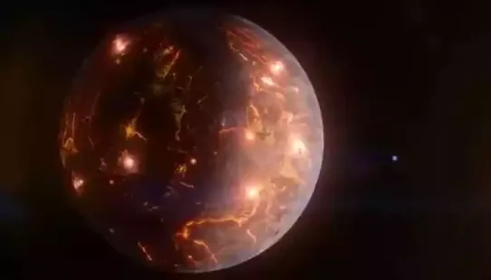 Using the James Webb Space Telescope, astronomers have found compelling evidence of a thick atmosphere surrounding an ultra-hot rocky exoplanet