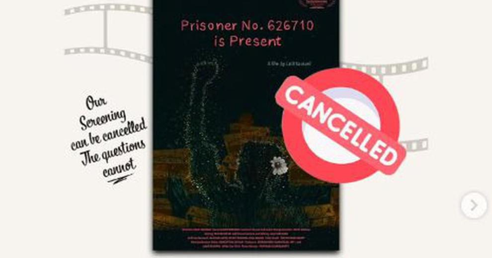 Screenings of a documentary on jailed activist Umar Khalid, scheduled for Saturday in Pune and Nashik, were cancelled after the police allegedly told the