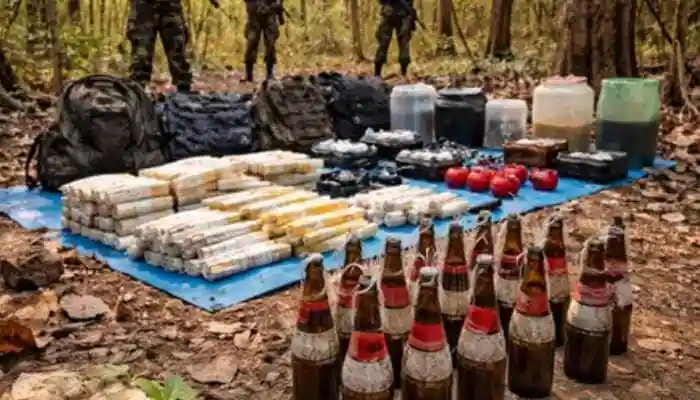 Security forces in Chhattisgarh's Bijapur district foiled a Maoist plot by recovering 16 IEDs hidden in beer bottles along forest trails
