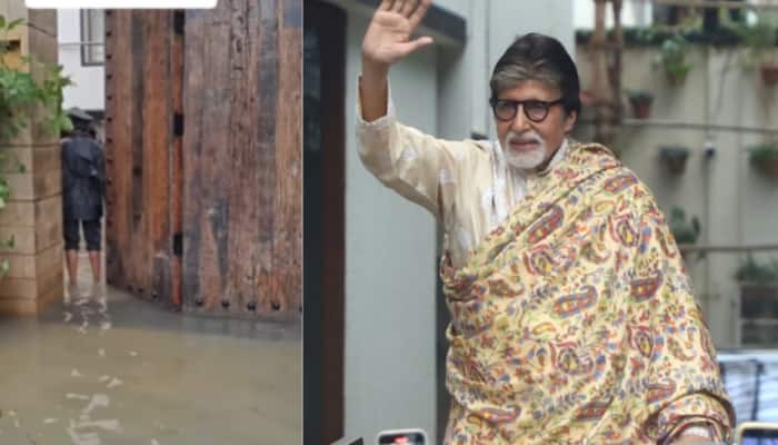 Severe Mumbai rains have flooded Amitabh Bachchan's Juhu bungalow, with viral clips claiming the actor was seen clearing water himself, though unverified. Mumbai: Mumbai's relentless downpour has reached the doorstep of Bollywood megastar Amitabh Bachchan. Videos circulating online show severe waterlogging outside his Juhu residence's Jalsa, which claims that the actor himself is spotting clearing water with a wiper.