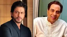 Bollywood superstar Shah Rukh Khan was one of the many high-profile visitors to see veteran actor Dharmendra at Breach Candy Hospital in Mumbai on Monday night