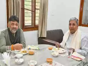 Karnataka CM Siddaramaiah and Deputy CM DK Shivakumar held a breakfast meeting to address the ongoing power tussle over the Chief Minister's chair