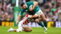 Tries: </b>Crowley, Timoney, Porter, G McCarthy, P McCarthy, O'Brien Cons: </b>Crowley 2, Prendergast 2 Pens: </b>Crowley Ireland outlasted a