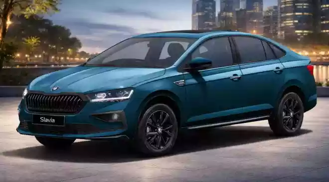 The Skoda Slavia Sportline offers a sportier design with blacked-out styling, sitting between mid and top variants. Priced from Rs 13.49 lakh