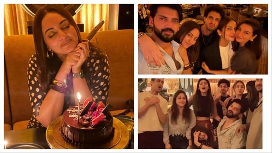 Sonakshi Sinha shared a glimpse into her birthday celebrations on Instagram on Monday. Actor Sonakshi Sinha turned 38 on June 2, and she celebrated it with an intimate gathering surrounded by her loved ones, including her husband Zaheer Iqbal and close friend Huma Qureshi. The birthday bash was filled with joyous moments, as they sang the birthday song for Sonakshi, shared laughter, and created memories together. Also read: Sonakshi Sinha turns 38: When she revealed secret DIY face masks for glowing skin passed on by her mother