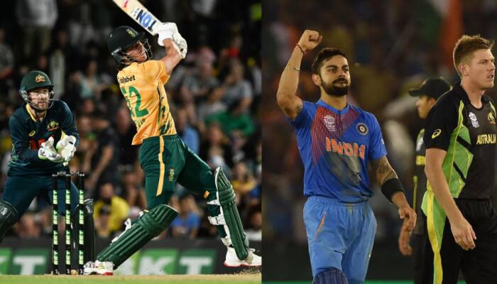 South Africa's Dewald Brevis smashed 53 off 26 balls in the final T20I vs Australia, hitting six sixes to rescue his team. With 14 sixes in the series, Brevis broke Virat Kohli's record for most sixes in Australia, achieving the feat in just three innings.