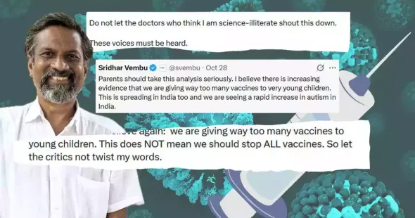 When Sridhar Vembu, the founder of Zoho, took to social media on October 28 to endorse a controversial report linking vaccines to autism