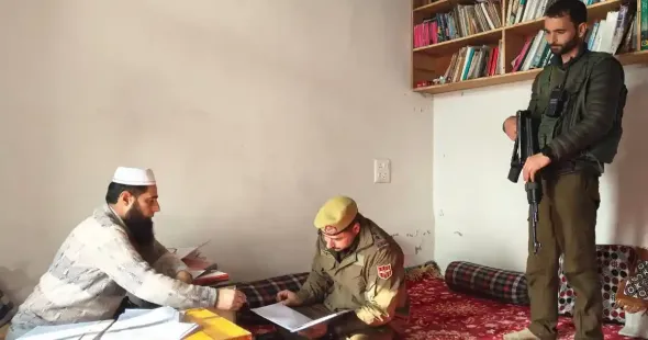 The Srinagar Police said that it carried out inspections at mosques and madrasas on Thursday as part of a crackdown on “individuals and networks