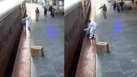 A video of a passenger narrowly escaping a life-threatening accident at Pandavapura station in Karnataka on is going viral. The incident occurred near moving