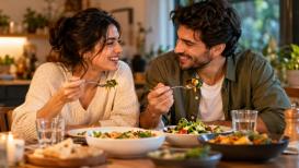 There may be another reason to stop eating dinner alone. Researchers have found that sharing a meal with a romantic partner is linked to lower post-meal blood
