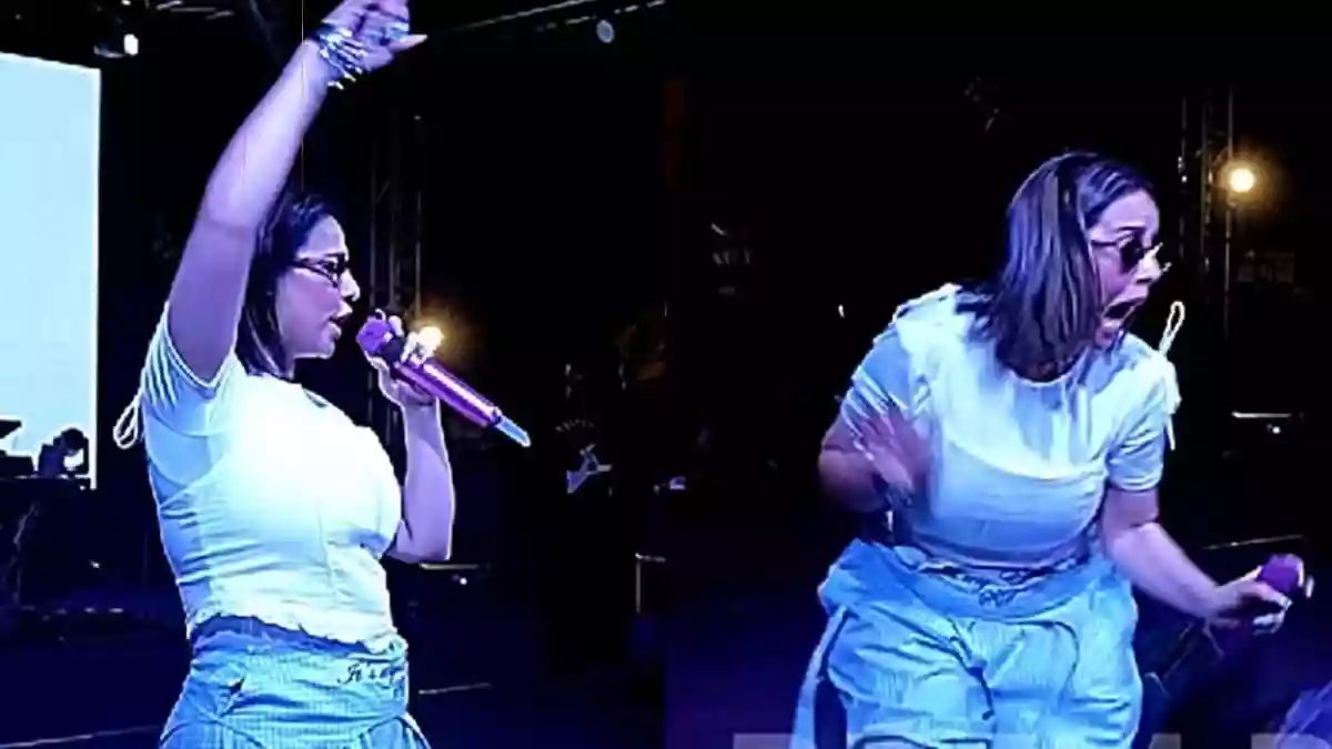 What began as an energetic evening of music quickly spiralled into chaos during Sunanda Sharma’s live performance at Raj Kumar Goel Institute of Technology