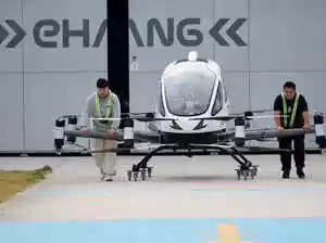 Takeoff of China's flying taxis hits turbulence