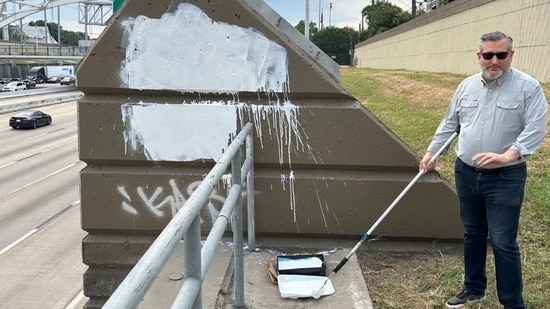 Ted Cruz has shared images and a video of a disturbing Charlie Kirk graffiti on the 59 freeway in Houston. Days after the 31-year-old Turning Point USA founder was assassinated, someone wrote “Fu** Charlie Kirk” in a public space. Cruz shared a photo of the graffiti on X. Another photo shows Cruz using white paint to cover the graffiti.