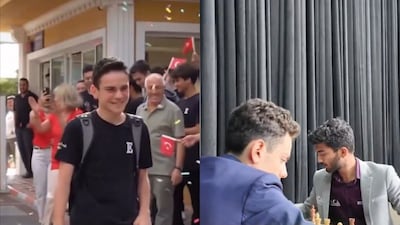 Teenage Turkish chess star Ediz Gurel, who recently beat world champion D Gukesh at the FIDE Grand Swiss last week, got a hero's welcome at his school back home, a video of which has gone viral on social media. The former is just 16 years old and stunned Gukesh at the tournament.