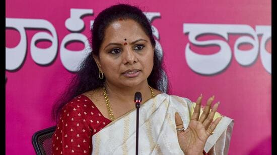 Telangana legislator K Kavitha was on Tuesday suspended from the Bharat Rashtra Samithi (BRS) —the party headed by her father and former chief minister K Chandrashekar Rao — a day after she publicly blamed senior party leaders for the federal investigation against her father in the Kaleshwaram lift irrigation project irregularities case.