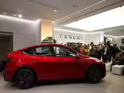A few days after the launch of Tesla's Model Y at the Gurugram centre on Wednesday, members of the startup community were seen arriving to pick up their