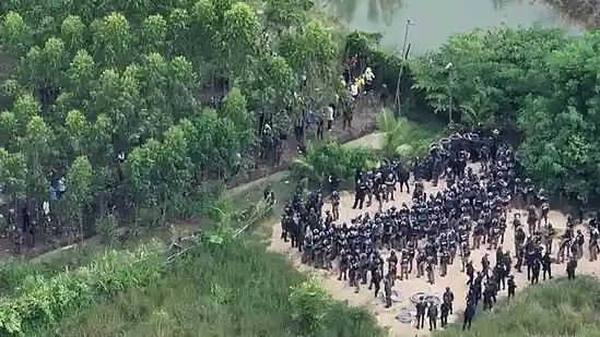 Thai and Cambodian troops clashed in the border area of northeastern Thailand, exchanging gunfire and launching grenades in the first such conflict between their forces since they agreed to a US-backed ceasefire in late July. The Thai army received a report from its unit that Cambodian soldiers had fired into the Chong An Ma area in Ubon Ratchathani province, army spokesperson Winthai Suvaree said in a statement Saturday.