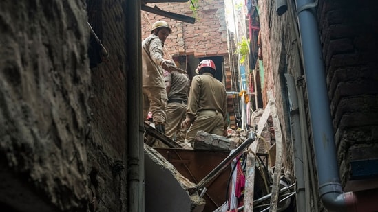 The ceiling plaster of a house in a four-storey building collapsed early on Tuesday in Maharashtra's Thane city which has been witnessing heavy rains since the last couple of days, officials said. No person was injured in the incident which was reported at 3.20 am in the house located on the first floor of the nearly 30-year-old Hina Lakshmi Society in Naupada area, Thane Municipal Corporation's disaster management cell chief Yasin Tadvi said.
