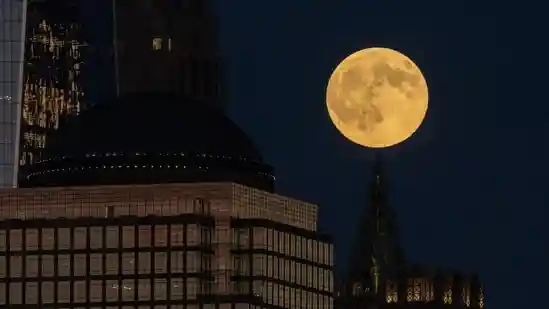 The first supermoon of the year lit up the sky on Monday night across parts of the world as skywatchers witnessed a full moon closest to the autumn equinox. Also known as the Harvest Moon, the moon appeared up to 14 per cent bigger and 30 per cent brighter than the faintest moon of the year, according to NASA.The first supermoon of the year lit up the sky on Monday night across parts of the world as skywatchers witnessed a full moon closest to the autumn equinox. Also known as the Harvest Moon, the moon appeared up to 14 per cent bigger and 30 per cent brighter than the faintest moon of the year, according to NASA.In India, the supermoon was seen across the country on the evening of October 6 and into the early hours of October 7. The full moon phase was predicted to occur at 11:48 pm EDT on October 6 (9:18 am IST on October 7).Notably, the next supermoon of the year is scheduled for November, followed by another in December. This would be further followed by two lunar eclipses in 2026: a total eclipse across much of North America, Asia and Australia in March, and a partial eclipse in August across the Americas, Africa and Europe.