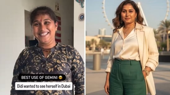The Google Gemini Nano Banana AI trends have taken over social media, with people using various prompts to create hyper-realistic pictures. A Mumbai woman used this new tech to bring a smile to her domestic help, Puja Didi. She created pictures that show her househelp vacationing in Dubai and other places.