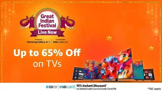 The ongoing Amazon Great Indian Festival brings you a flash sale packed with unmatched offers on the best LED TVs and smart TVs. Save up to 65% and bring home technology designed for superior entertainment. Amazon Sale 2025 showcases discounts on popular screen sizes including 32-inch, 43-inch, 55-inch, and 75-inch models, perfect for every type of home. From powerful sound output to lag-free streaming and vibrant displays, these TVs deliver excellent performance while enhancing your interiors with their modern designs.