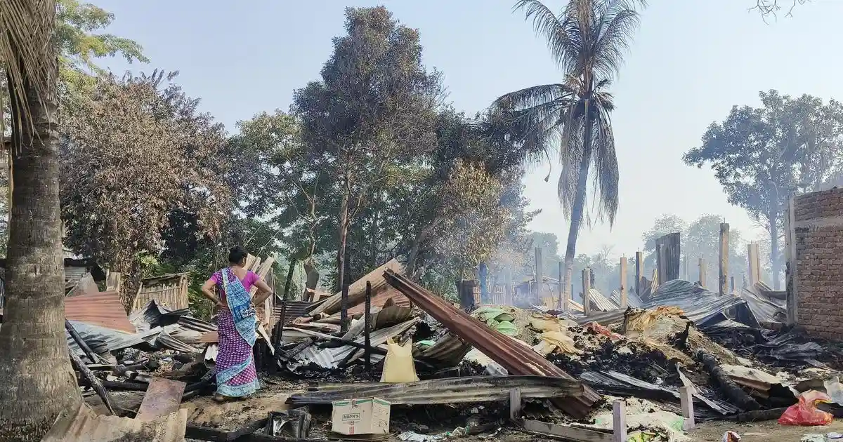 The police watched as my home was burnt