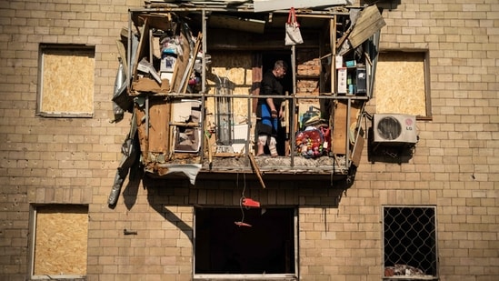 The strikes by 17 drones on Kharkiv sparked fires in 15 units of a five-storey apartment block and caused other damage in the city close to the Russian border, A concentrated, nine-minute-long Russian drone attack on Ukraine's second-largest city of Kharkiv on Wednesday killed six people and injured 64, including nine children, Ukrainian officials said.