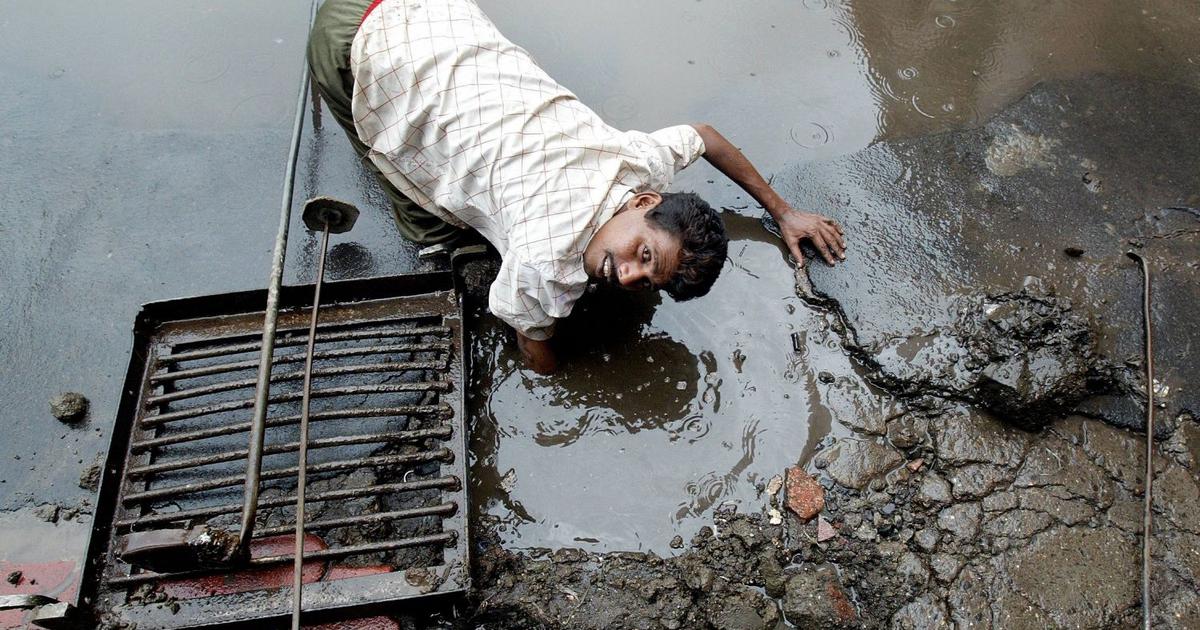 The Supreme Court on Thursday fined the Delhi government's public works department Rs 5 lakh for violating its orders against manual scavenging, after labourers, including a minor, were found clearing drains without protective gear outside the court premises, PTI reported.
