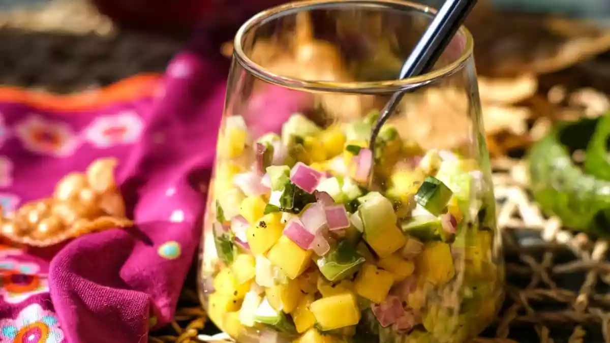 Mango and avocados are an unlikely pair, but one that works really well together. The creaminess of the avocado with the sweet and delicate flavours of the