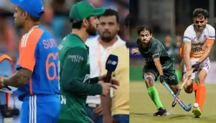 This development comes in contrast to the Asia Cup cricket tournament last month, where Indian and Pakistani players refrained from any on-field interaction. The India vs Pakistan junior hockey match at the Sultan of Johor Cup in Johor Bahru, Malaysia, began with players from both sides exchanging high-fives after the national anthems and ended with handshakes following a closely contested 3-3 draw on Tuesday.<br> <br> This development comes in contrast to the Asia Cup cricket tournament last month, where Indian and Pakistani players refrained from any on-field interaction.This development comes in contrast to the Asia Cup cricket tournament last month, where Indian and Pakistani players refrained from any on-field interaction.The India vs Pakistan junior hockey match at the Sultan of Johor Cup in Johor Bahru, Malaysia, began with players from both sides exchanging high-fives after the national anthems and ended with handshakes following a closely contested 3-3 draw on Tuesday.<br>  <br> This development comes in contrast to the Asia Cup cricket tournament last month, where Indian and Pakistani players refrained from any on-field interaction.