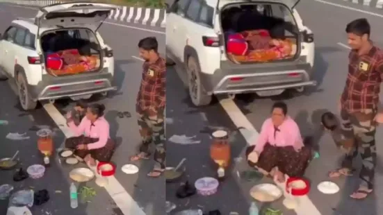 A new video has started a fresh discussion on how people use public spaces in India. A family has been getting attention after they were seen cooking on a