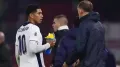 Jude Bellingham was left fuming after his substitution during his side's 2-0 win against Albania in a World Cup qualifier on Sunday
